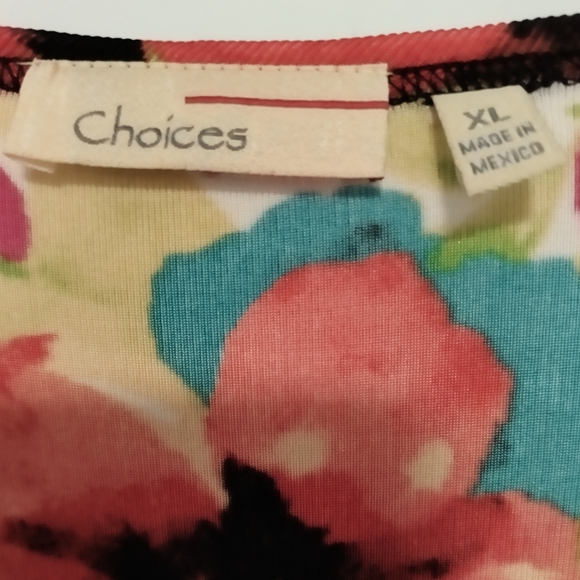 Floral Multicolor Women's Top / Size XL - Picture 3 of 9